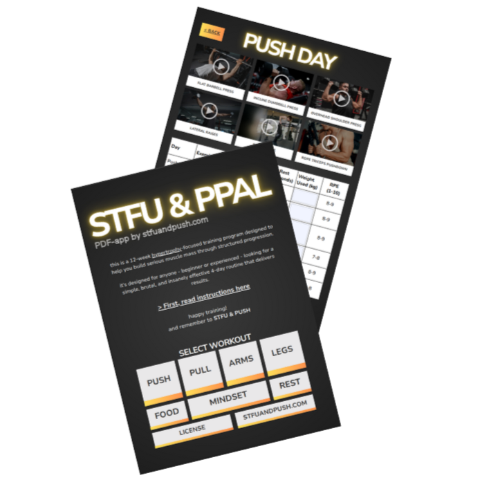 PUSH - PULL - ARMS - LEGS | Full-Body PPAL workout program